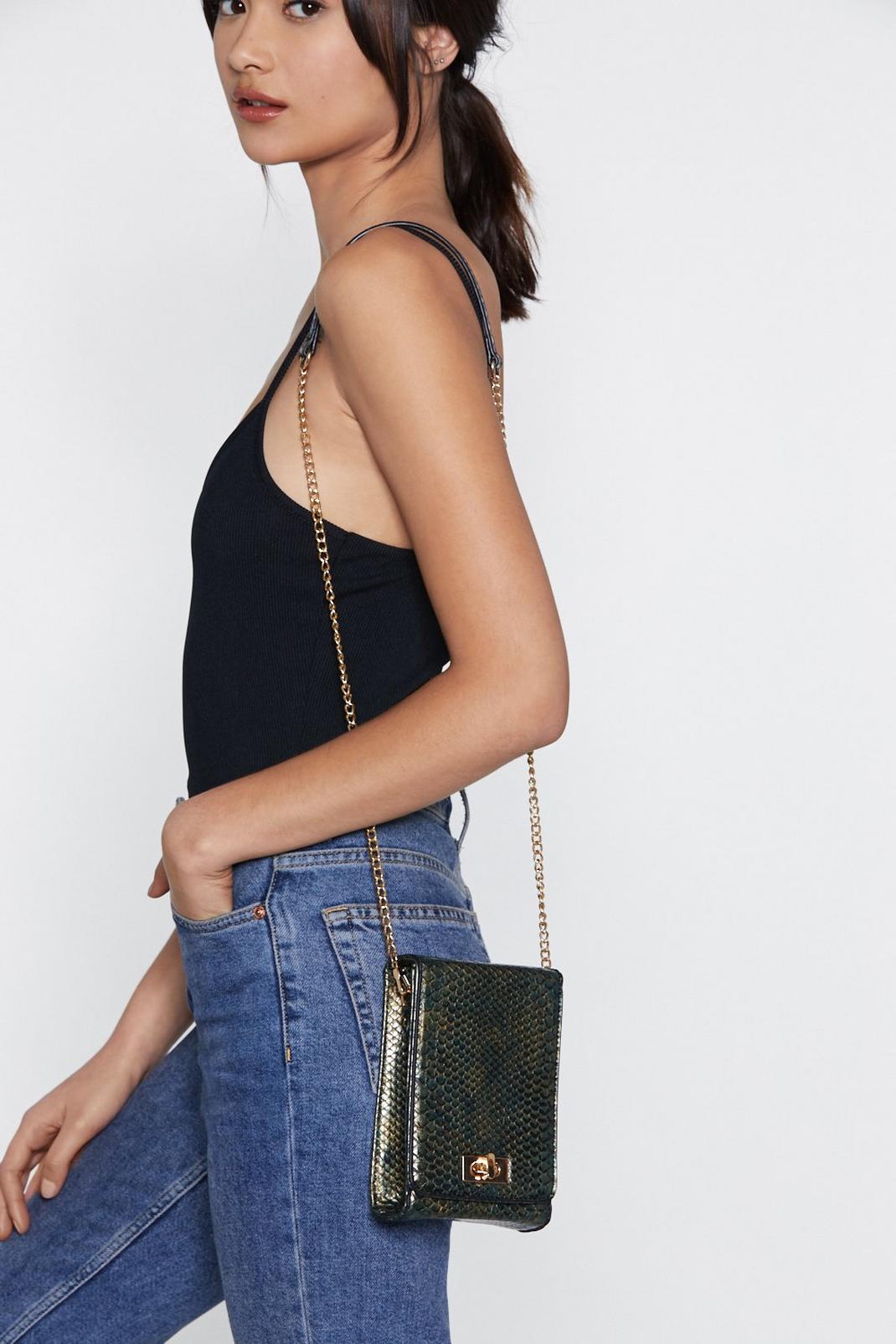 WANT On Your Shoulders Croc Crossbody Bag image number 1