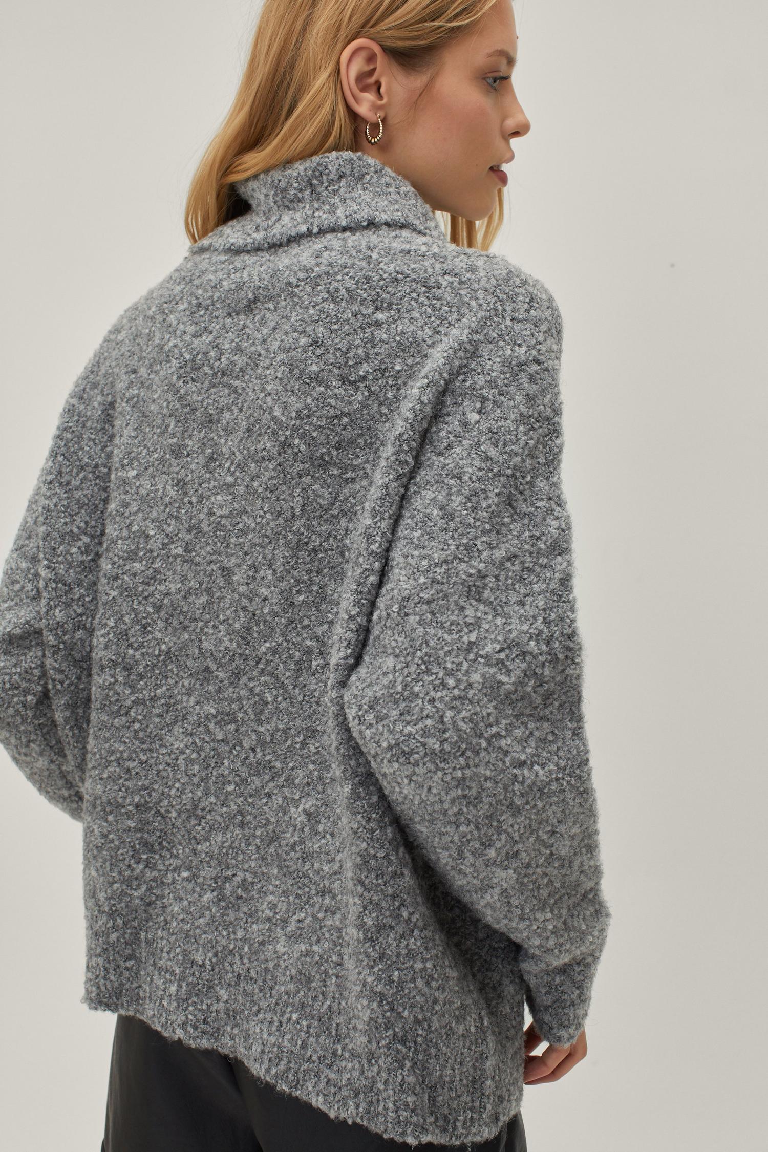 Pull Col Roule Oversize En Maille Popcorn Comme Dans Un Film Nasty Gal