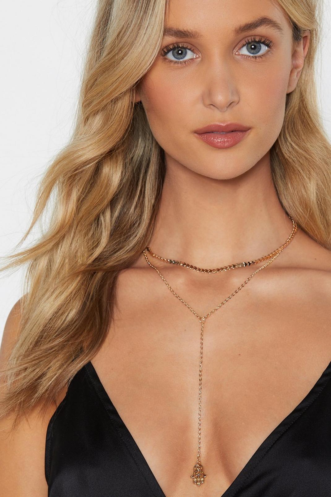 Hands Down Layered Necklace image number 1