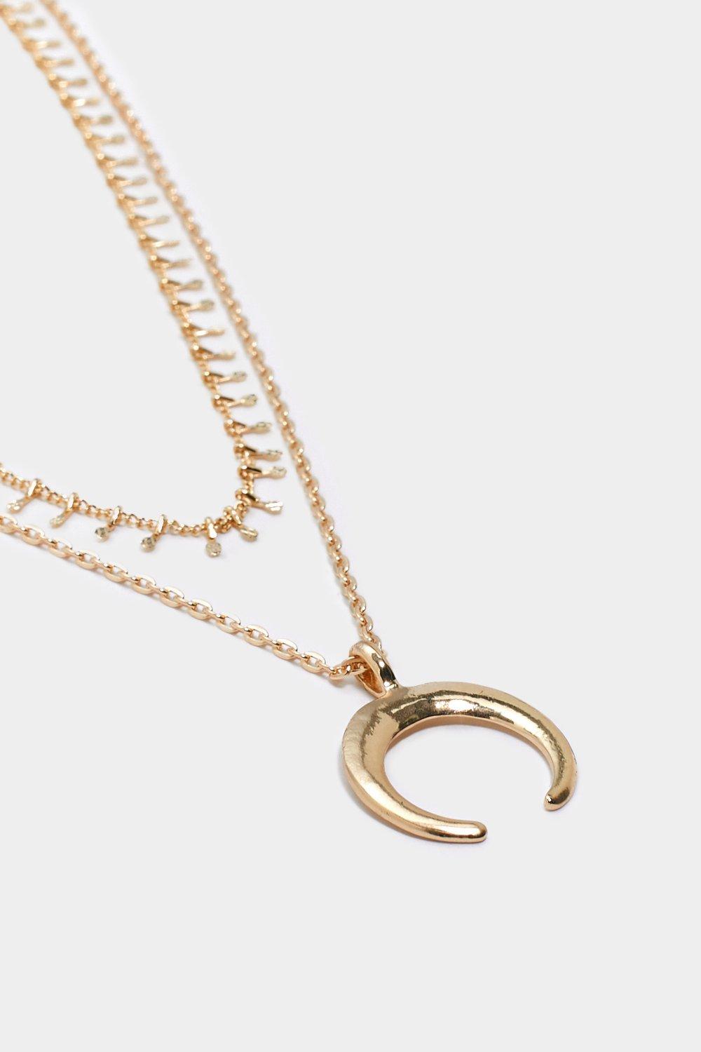 Take the Bead Crescent Moon Necklace