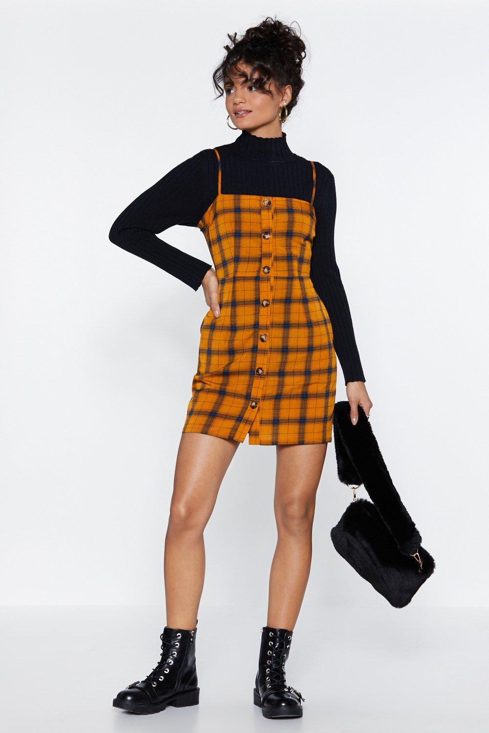 Clueless Plaid Mini Dress | Nasty Gal