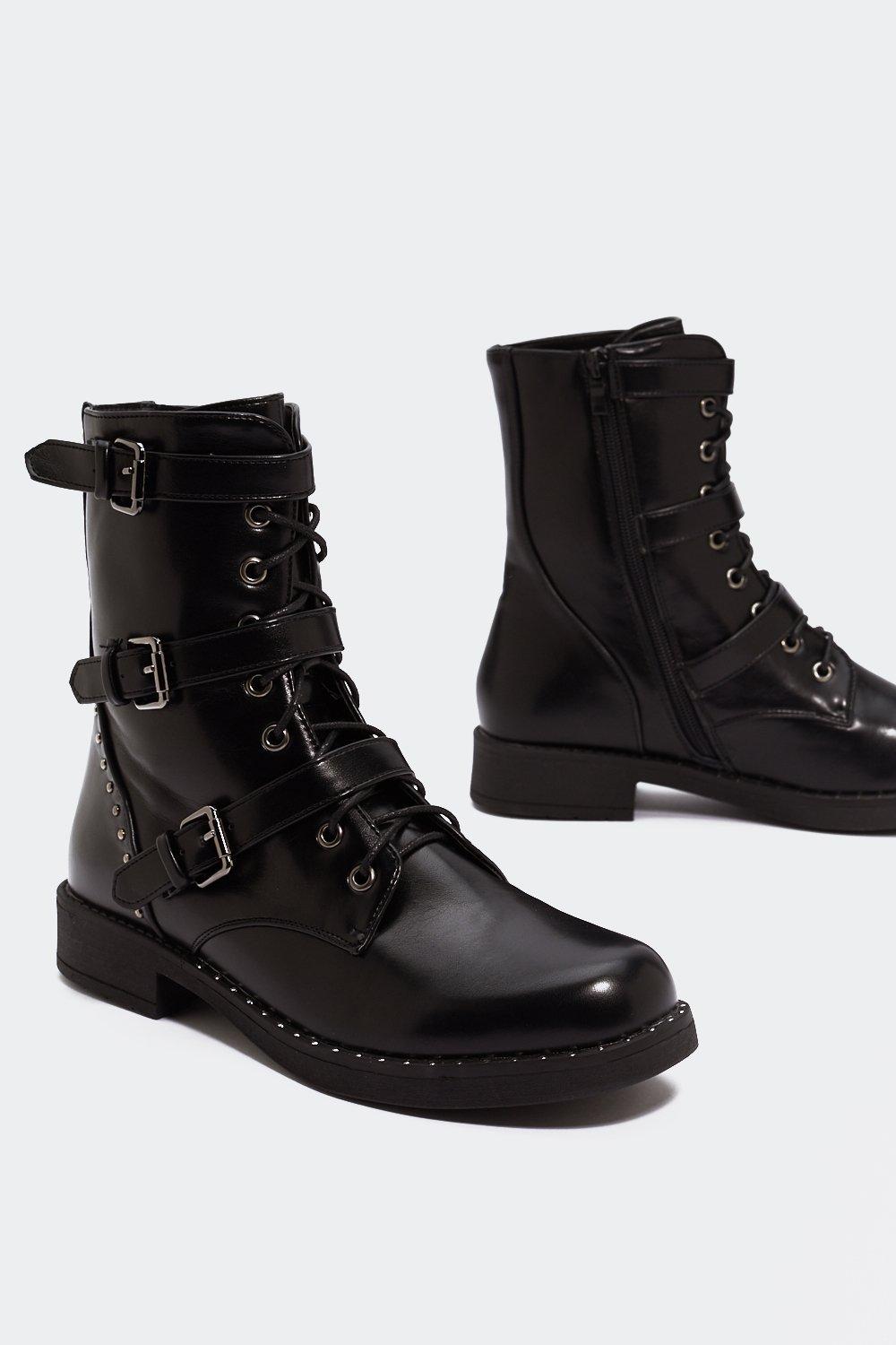 biker boots nasty gal