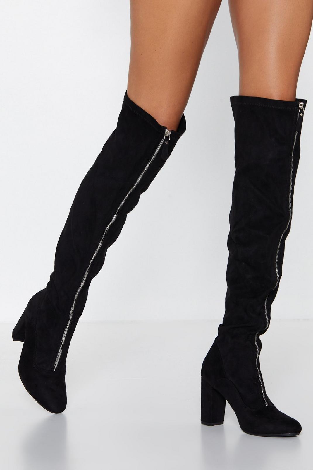 Take a Zip of This Over-the-Knee Boot