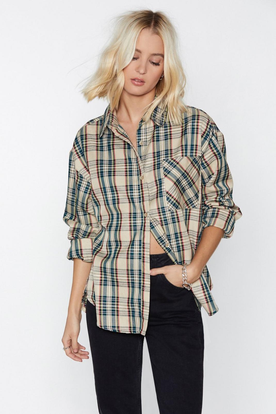 You're in My Plaid Books Relaxed Shirt image number 1