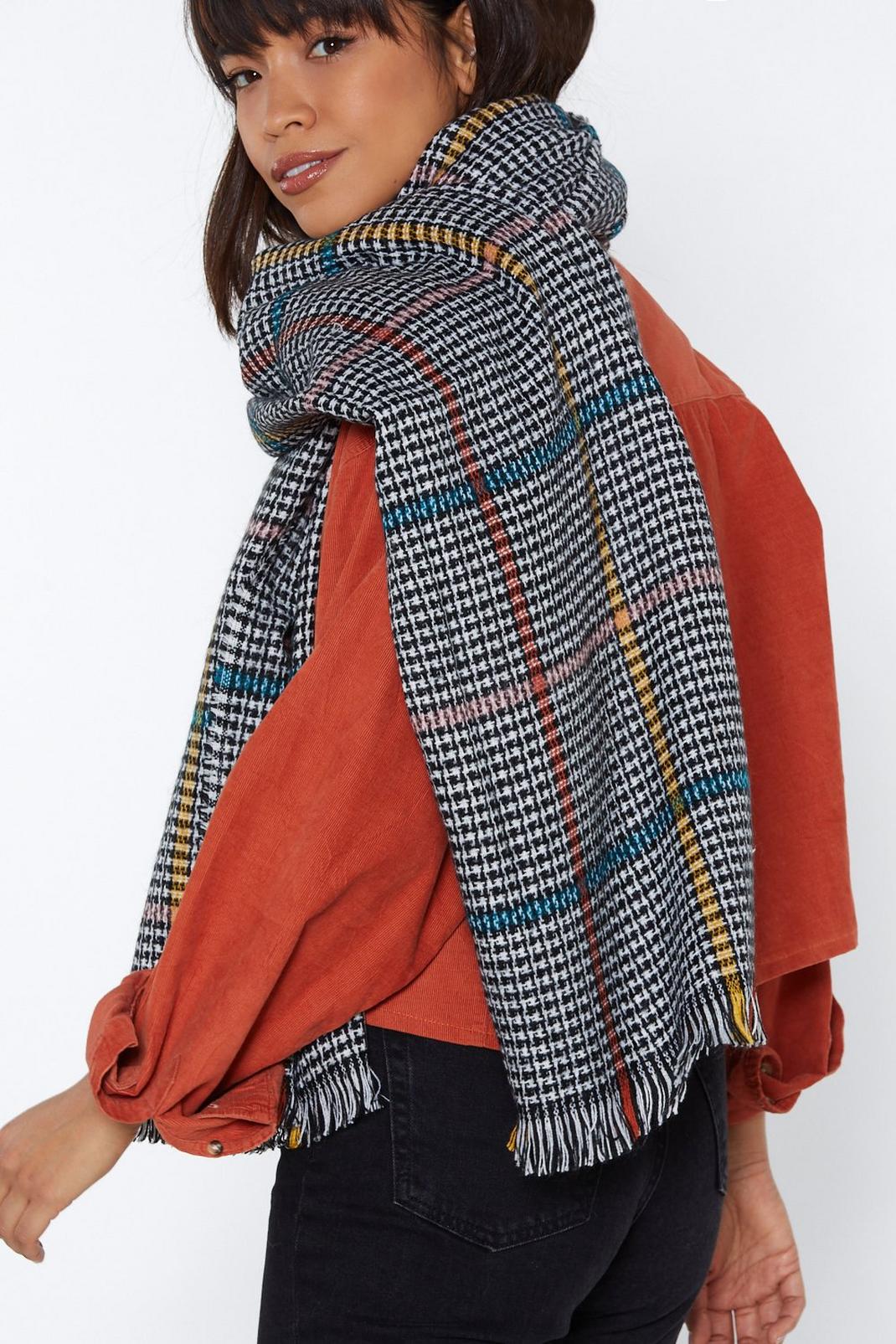 Hang on a Check Oversized Scarf image number 1