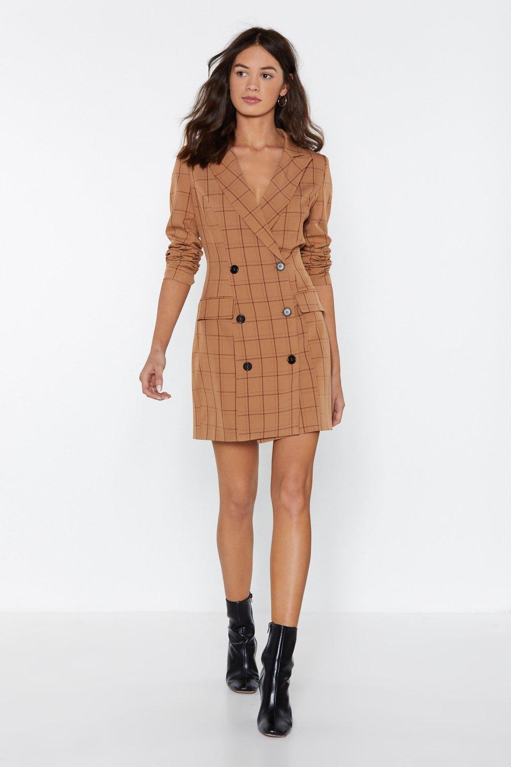 blazer dress beige