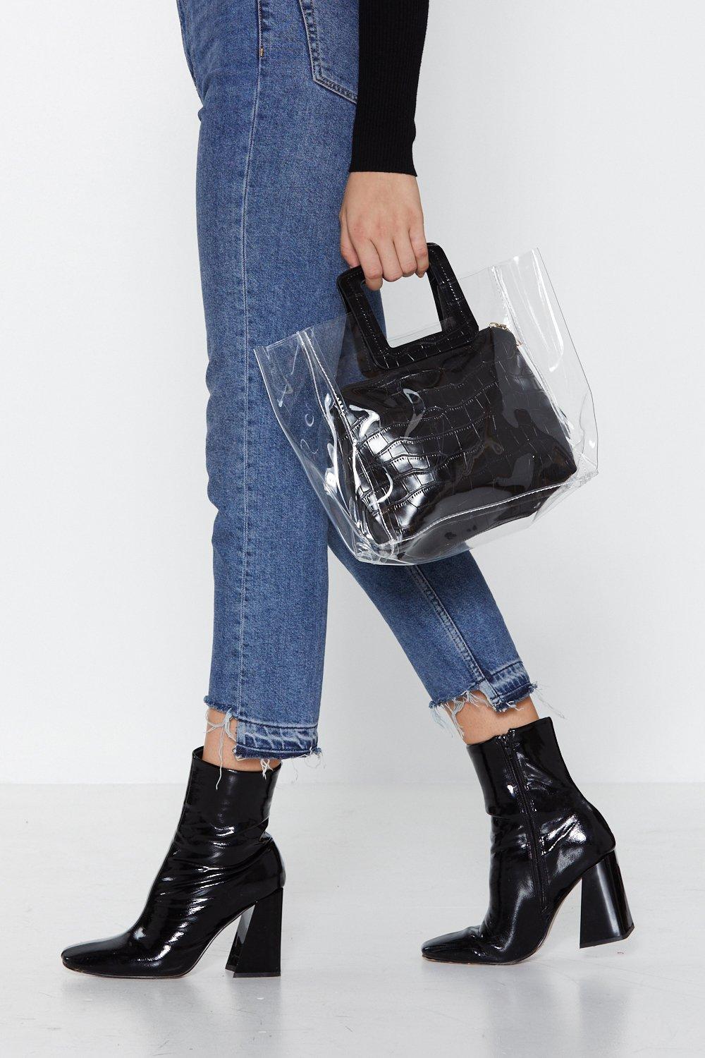 nasty gal clear bag