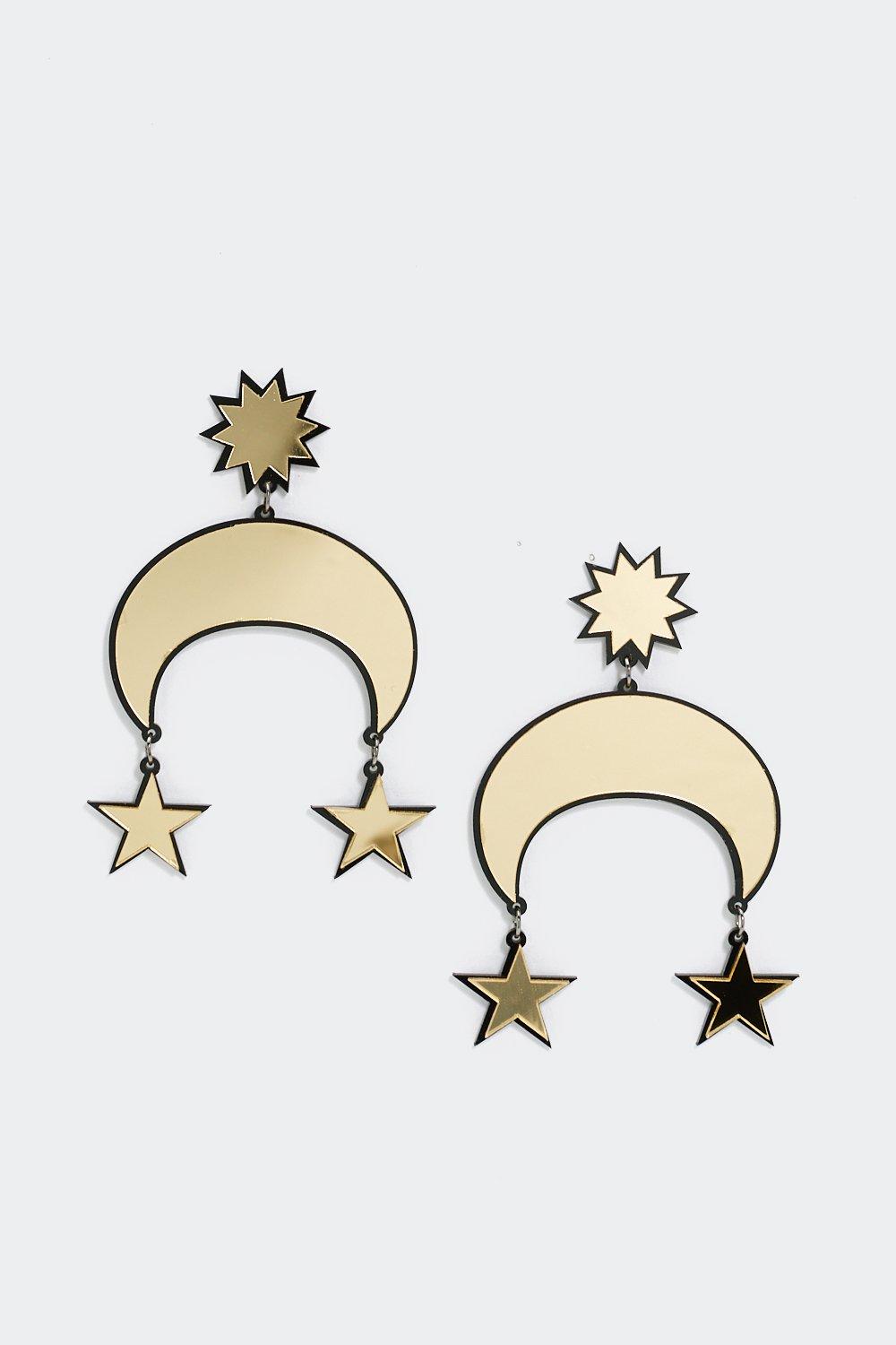 Scroll Crescent Moon/Star Earrings Scroll Crescent Moon/Star Earrings