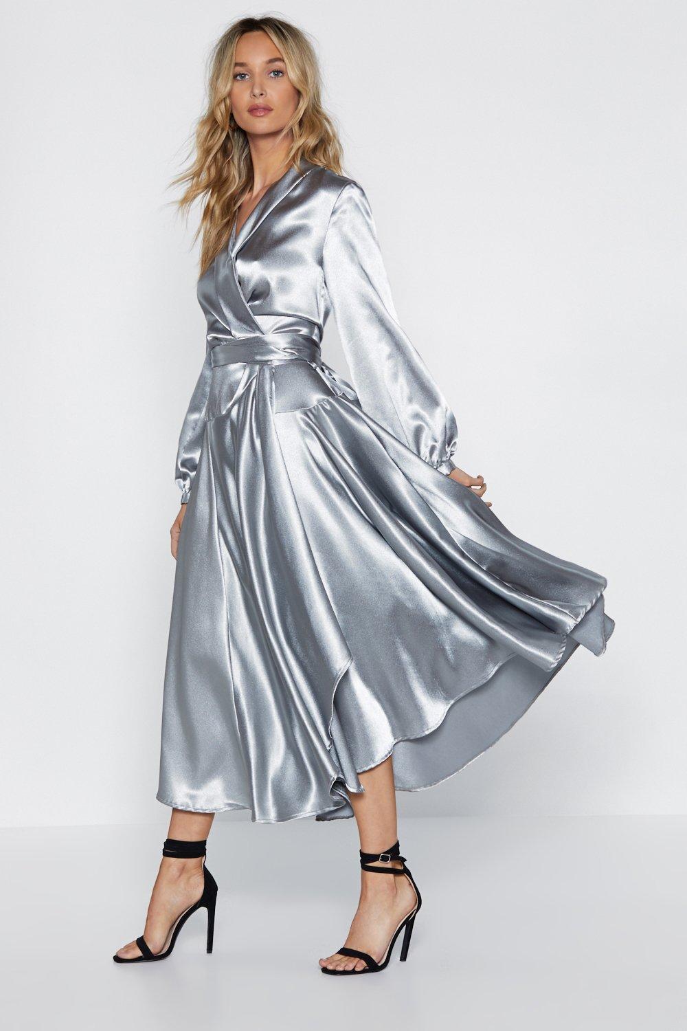 nasty gal silver dress