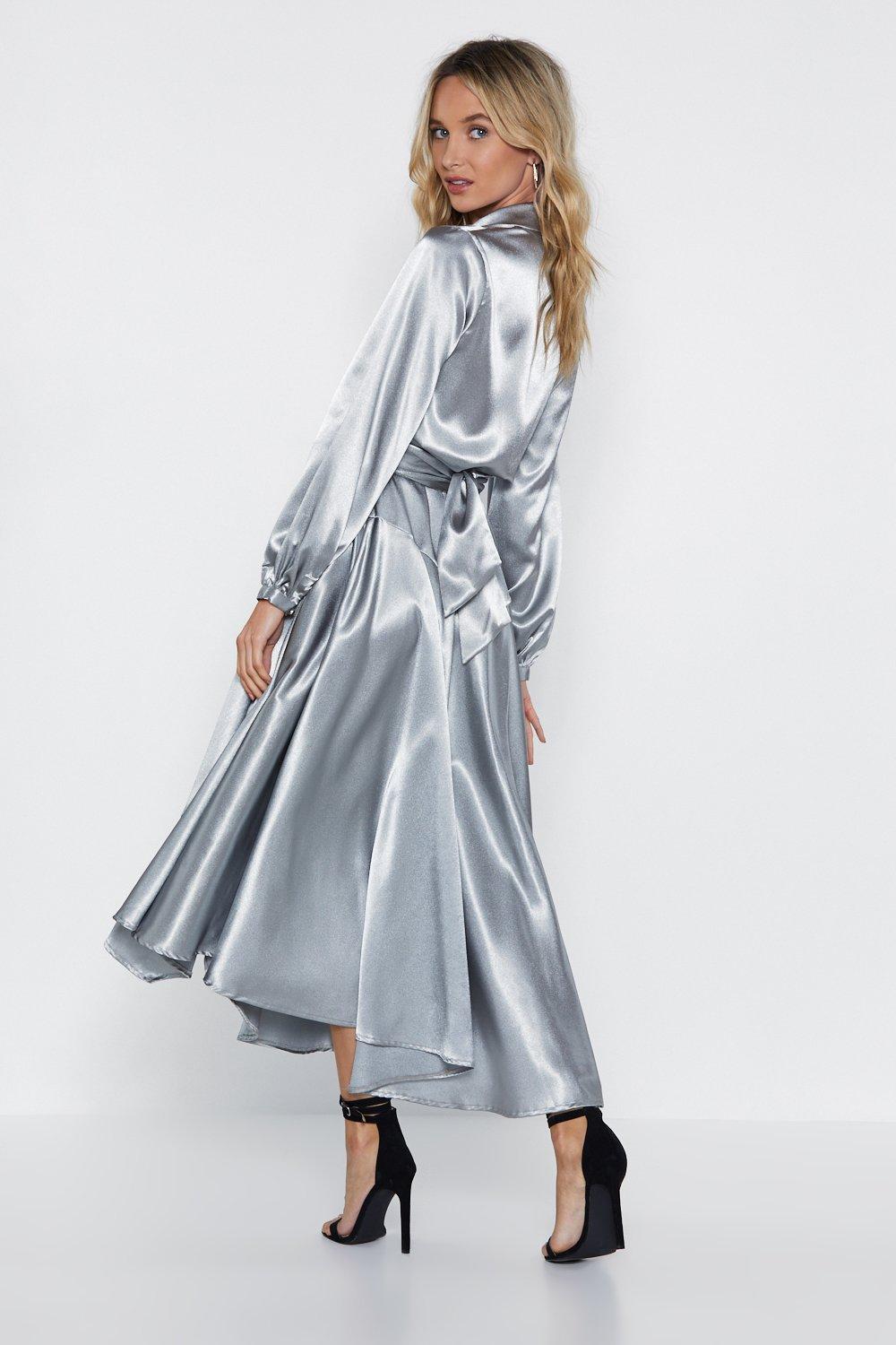 Nasty gal make 2025 your entrance satin dress