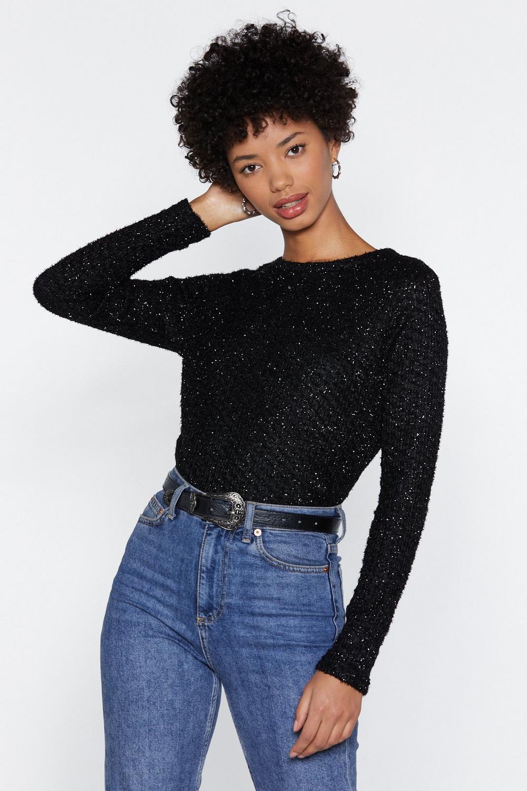 Shine Brighter Tinsel Sweater image number 1