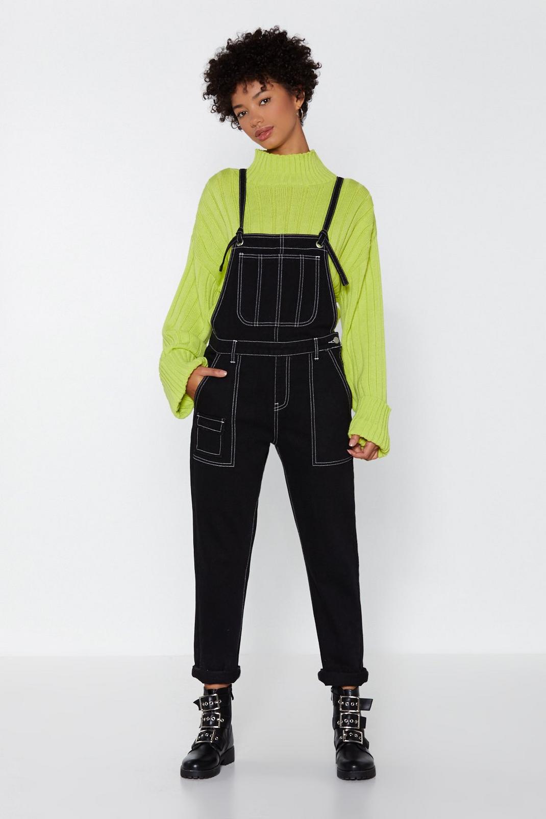 On the Straight and Narrow Stitch Dungarees image number 1