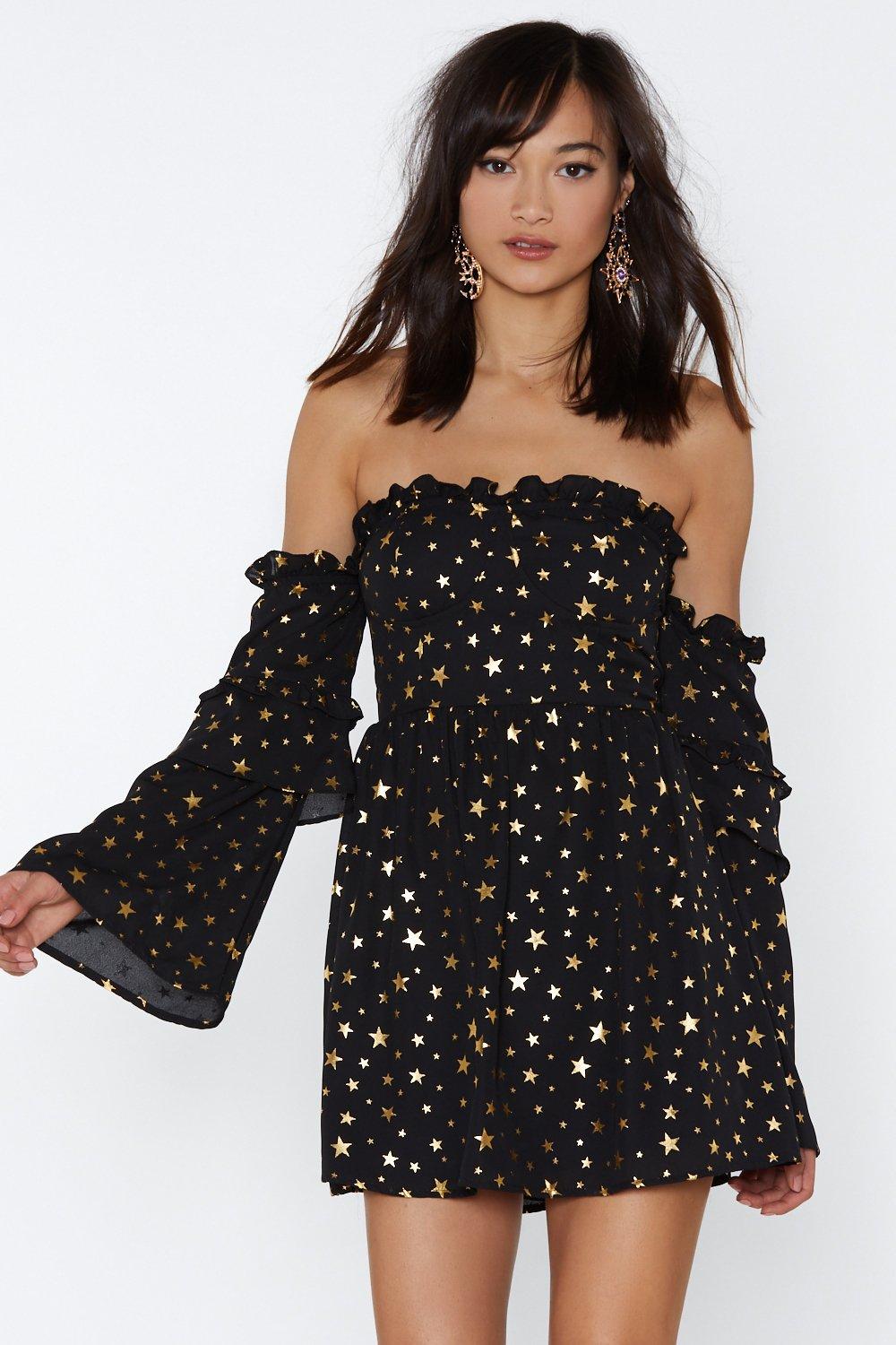 Star Moment Off the Shoulder Dress