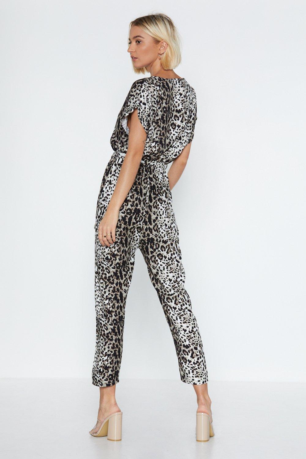 Leopard print store relaxed jumpsuit