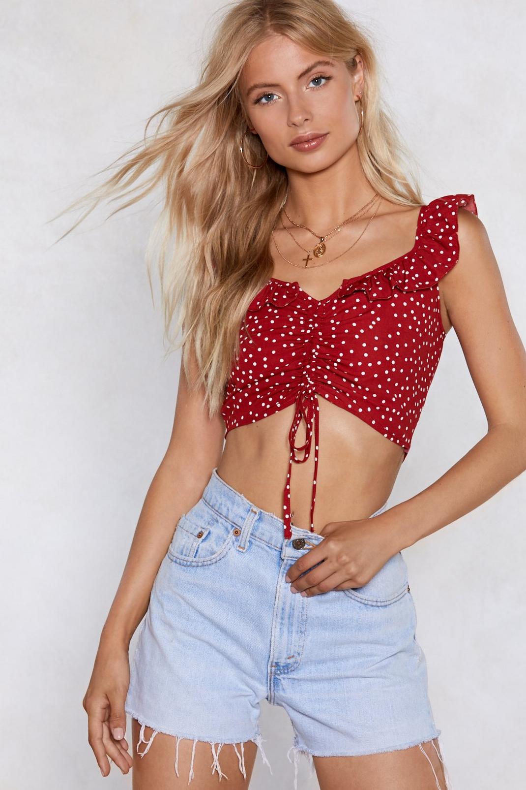 Always Be My Baby Spotty Crop Top image number 1