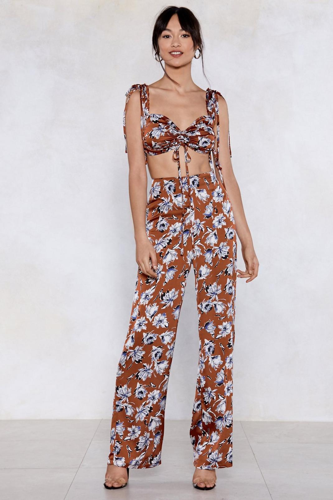 Grow After What You Want Floral Pants image number 1