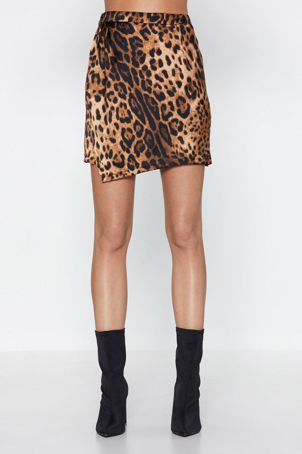 Nasty gal 2024 leopard wrap skirt