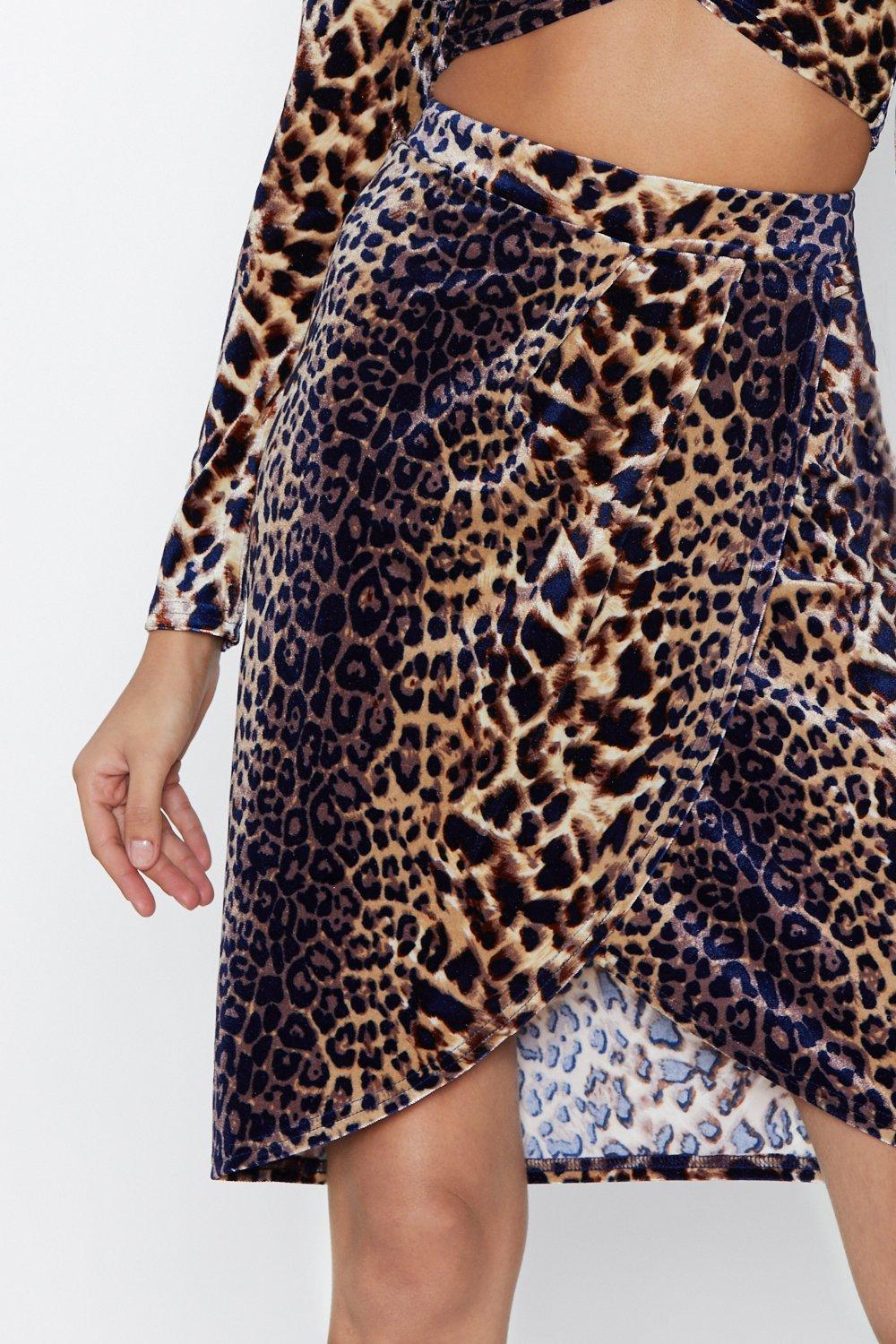 Nasty gal 2024 leopard wrap skirt