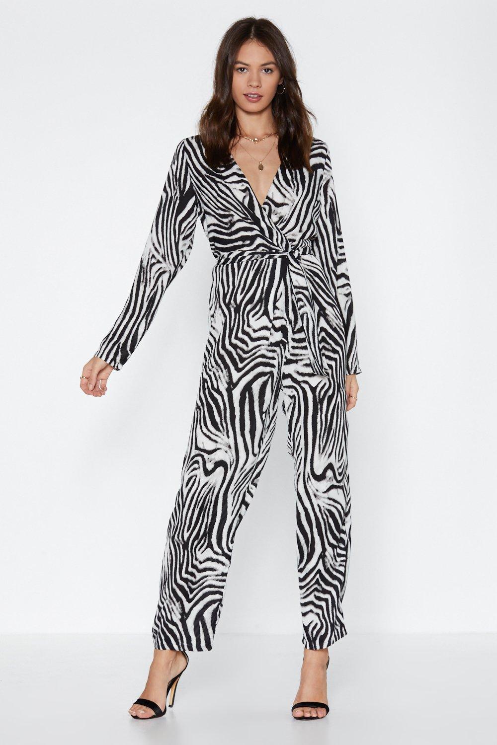 zebra jumpsuit