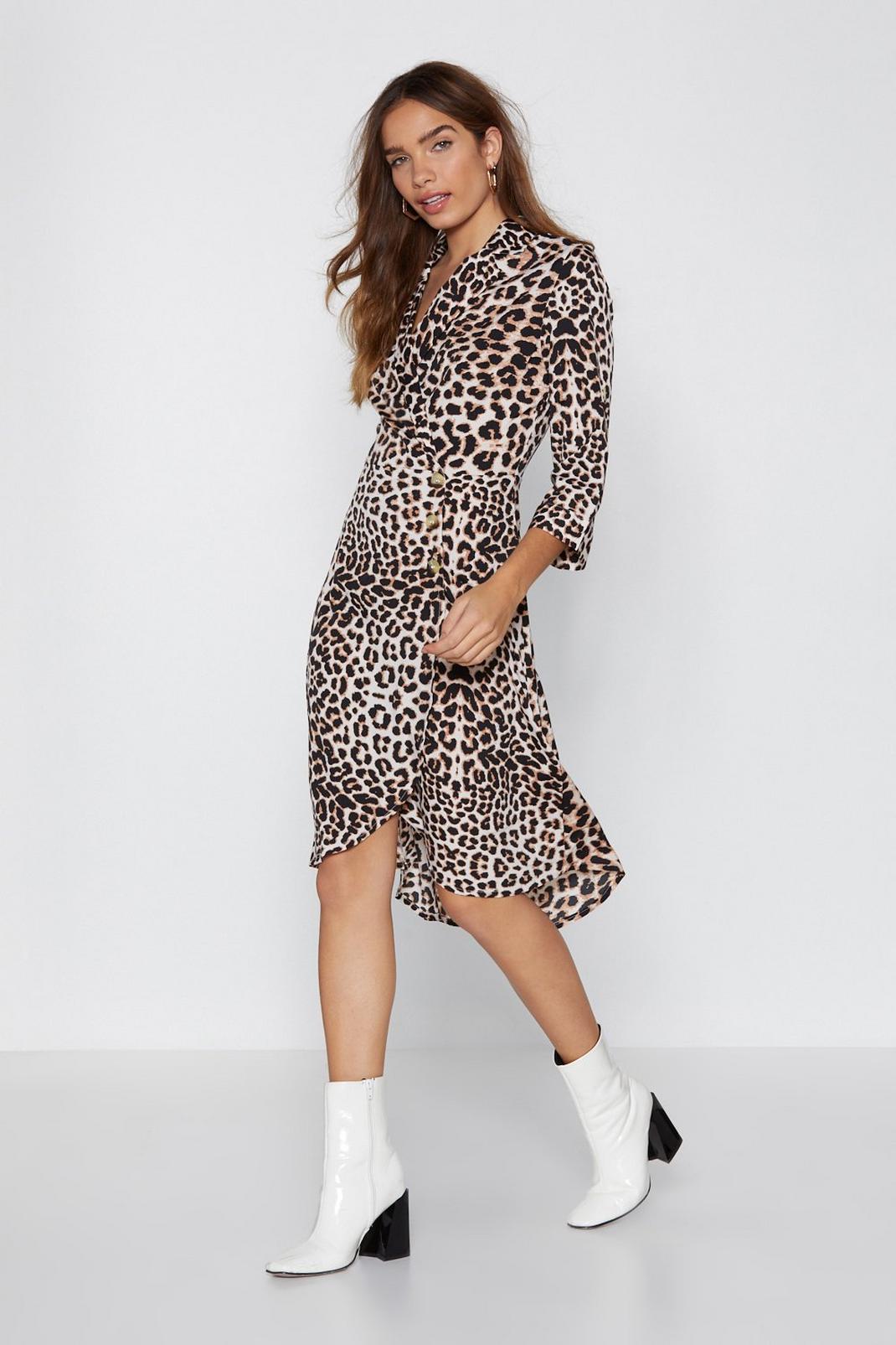 Tail Me Something I Don't Know Leopard Dress image number 1