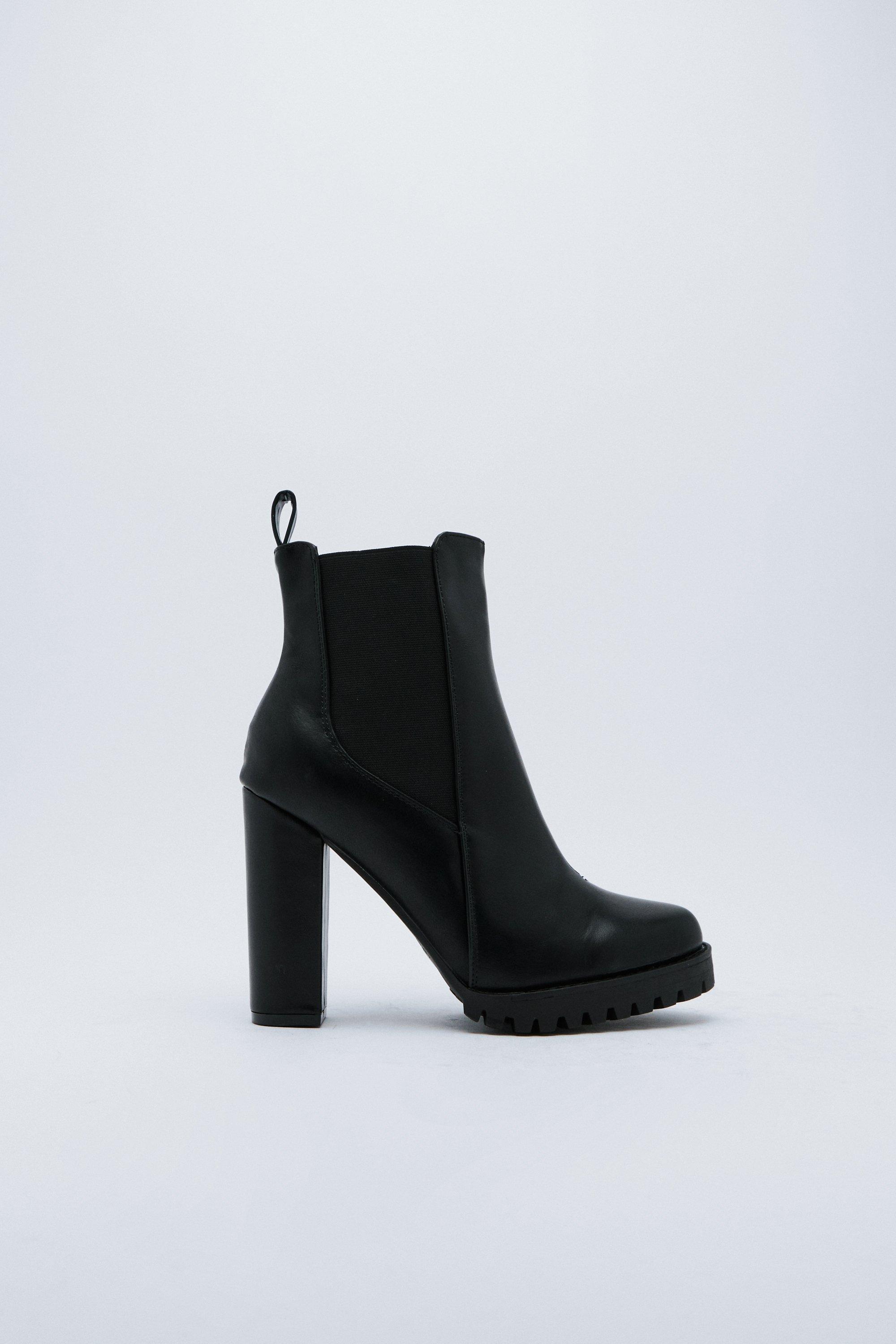 Chunky high heel hot sale chelsea boots