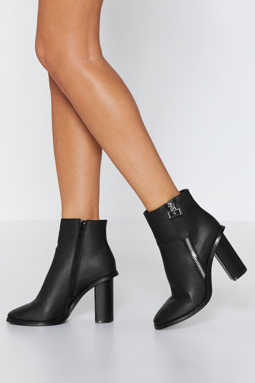 cheap black heeled ankle boots
