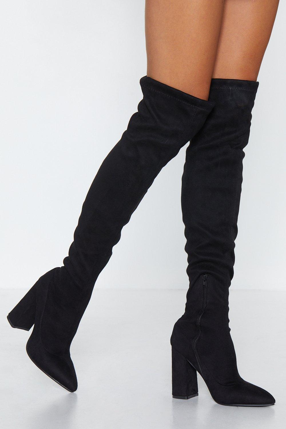 thigh high sock boots