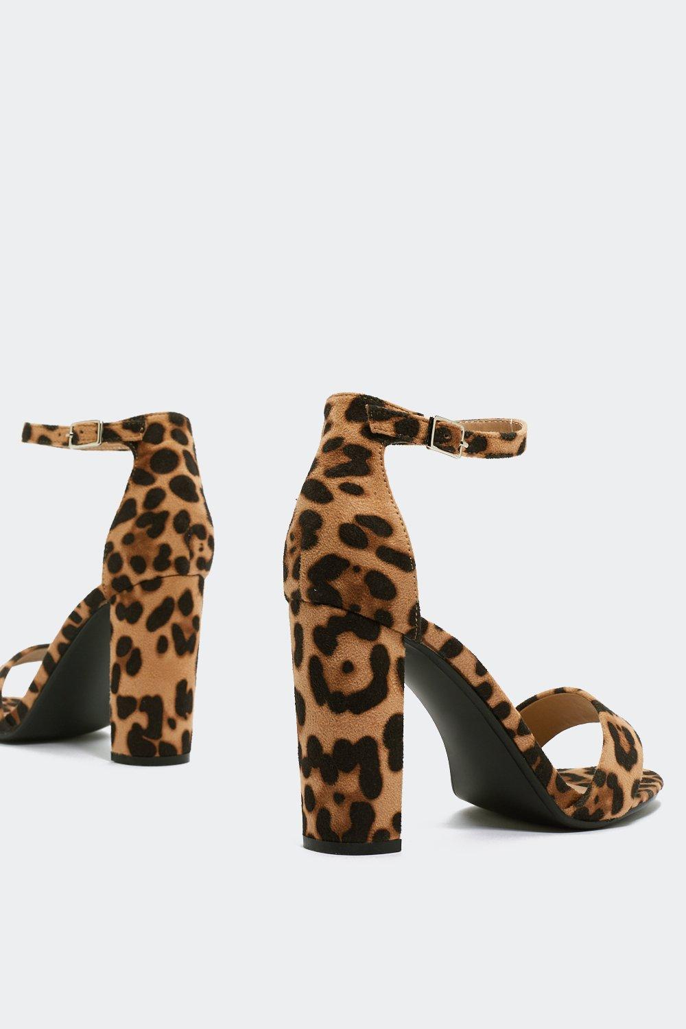 Leopard print hotsell block heel shoes