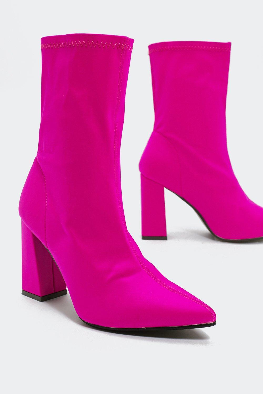 Pink sock booties sale