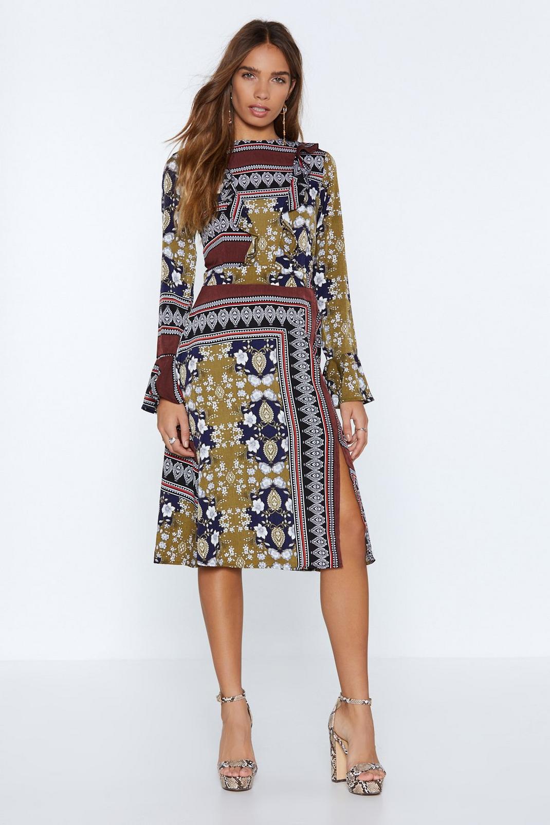 All Good Things Mixed Print Dress image number 1