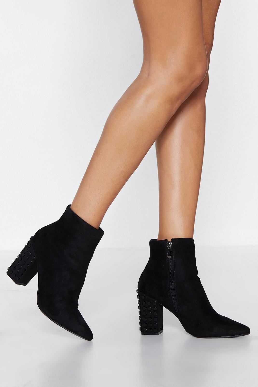 Poker Face Faux Suede Bootie image number 1