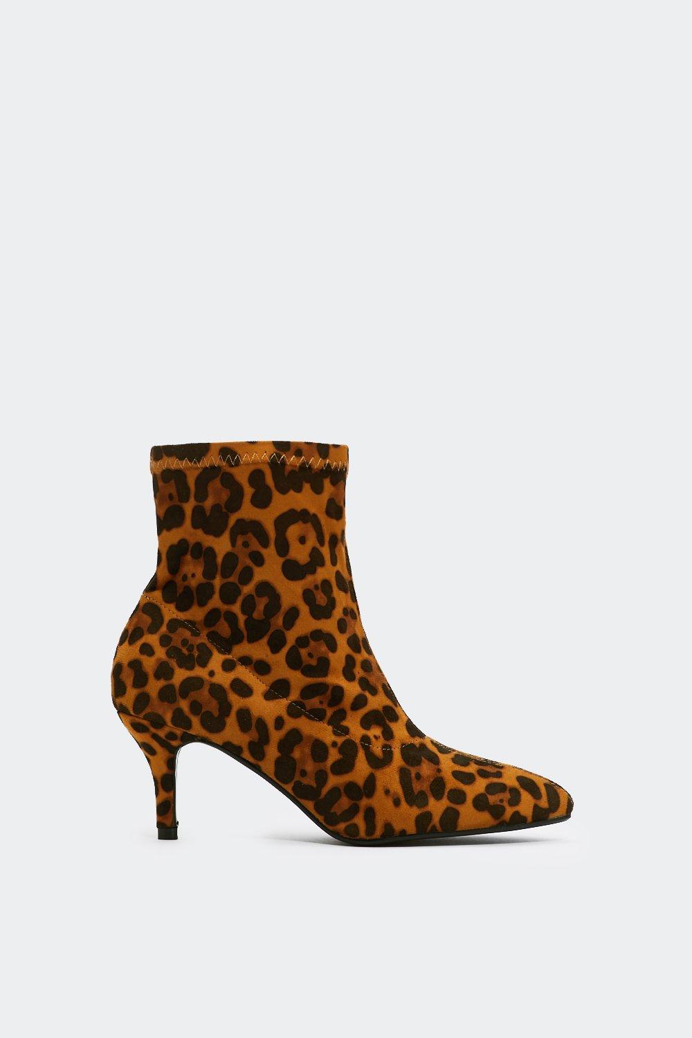 cheap leopard booties