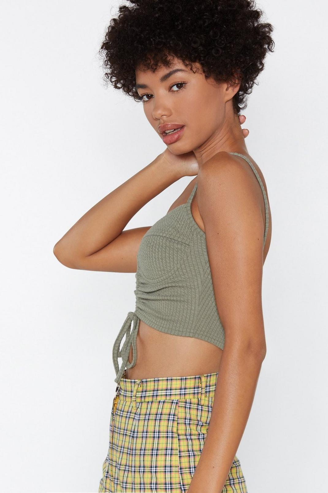 Grab a Cup Ruched Crop Top