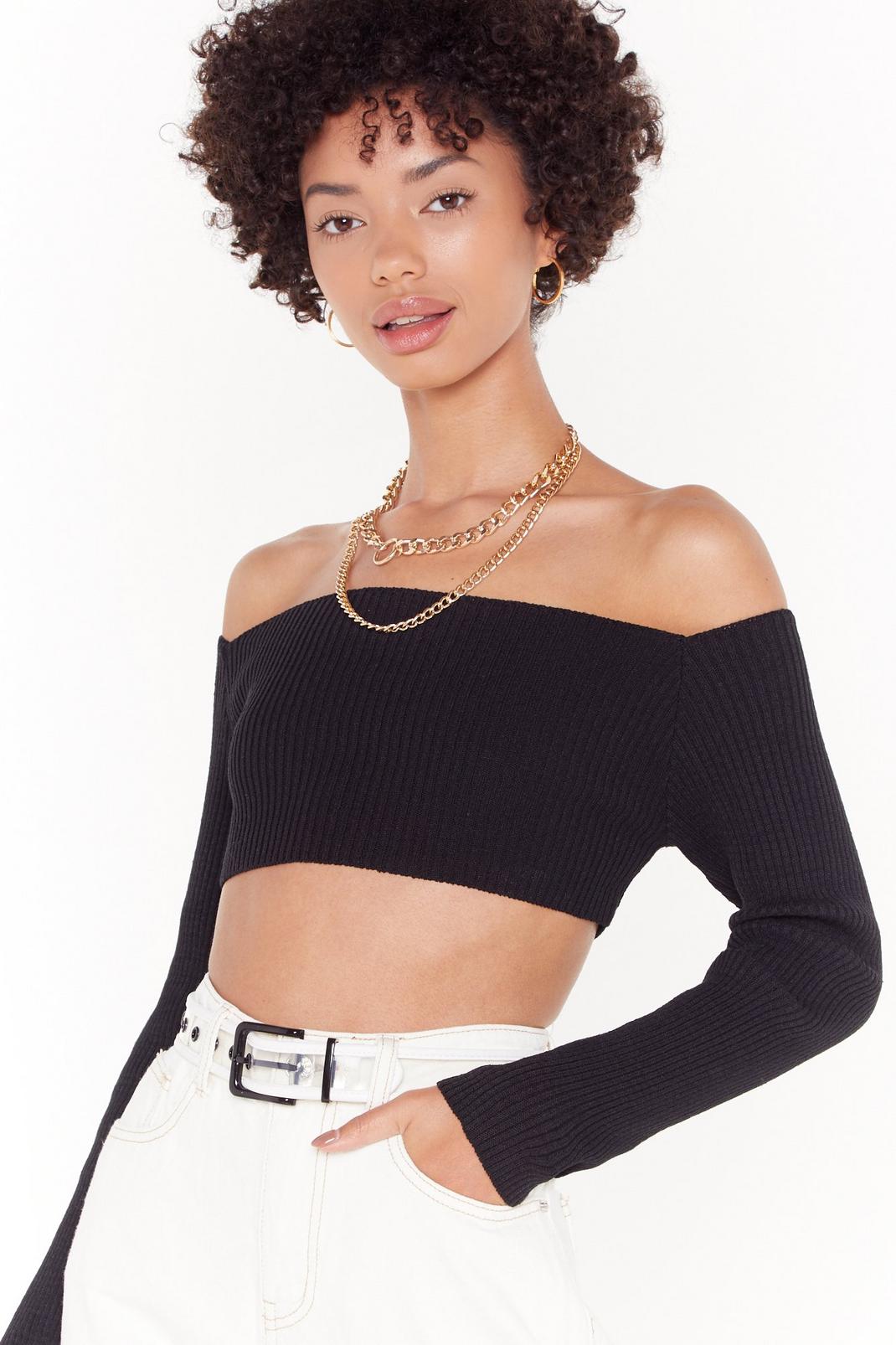 Meet Me in the Middle Ribbed Crop Top image number 1