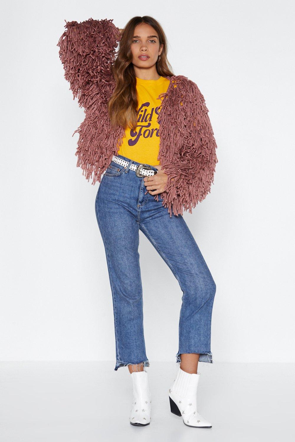 Nasty gal shaggy discount cardigan