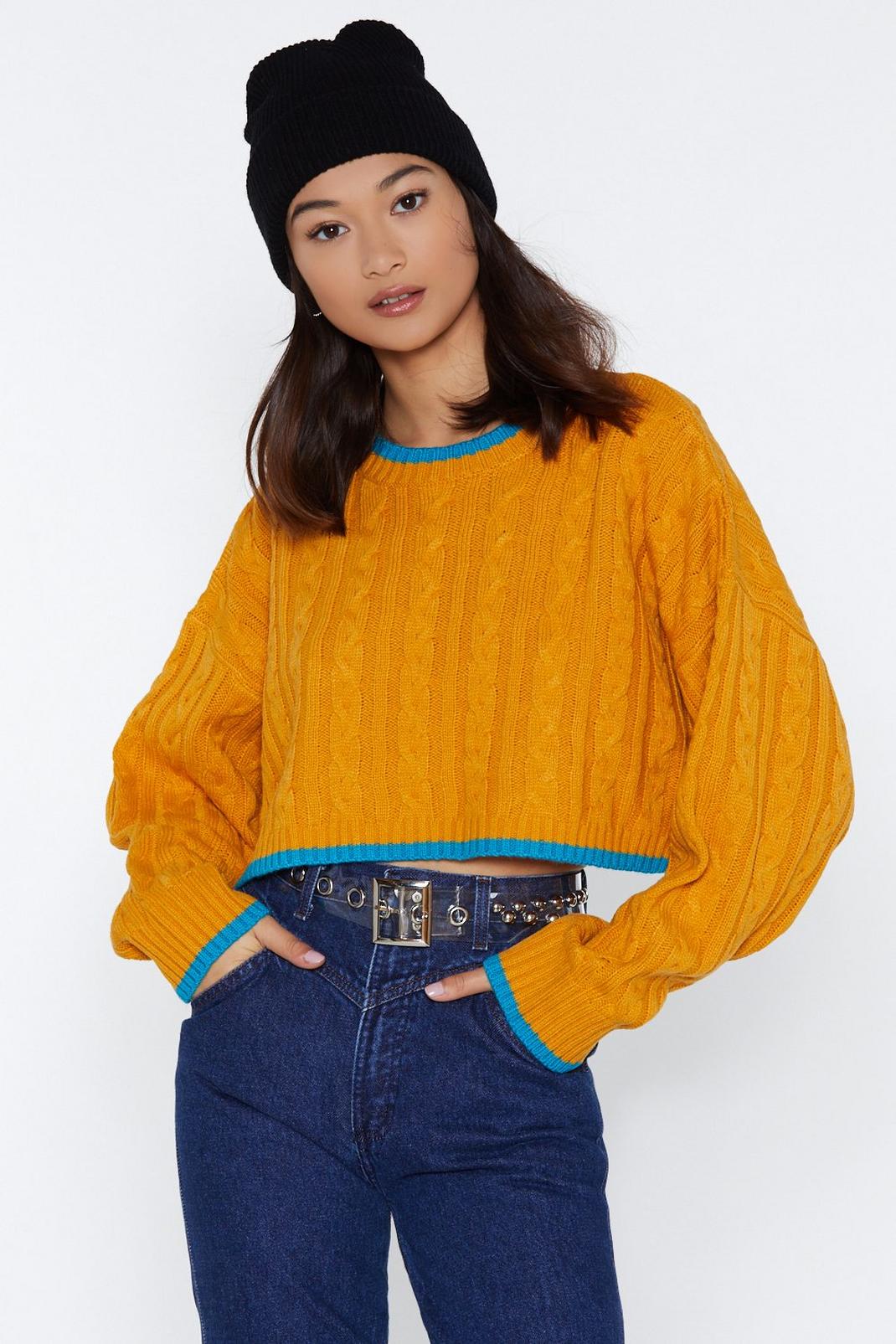 Big Knitter Cropped Sweater image number 1