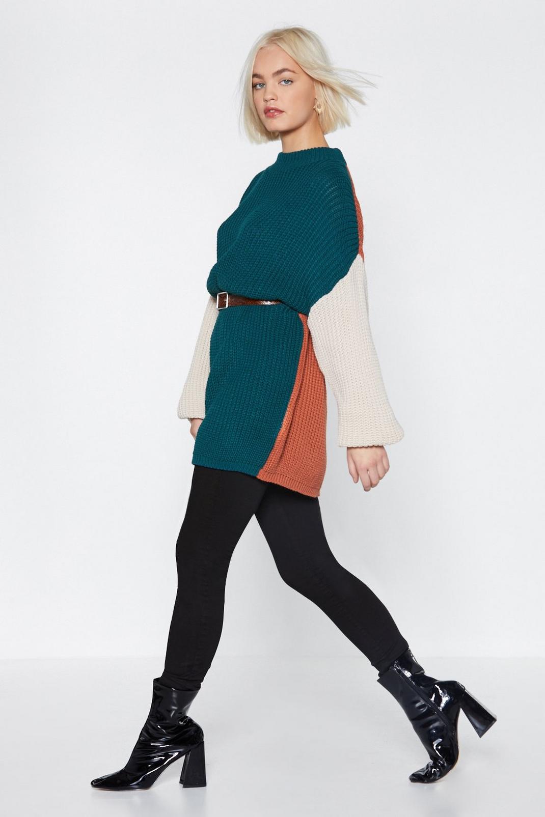 Round the Colorblock Oversized Jumper image number 1