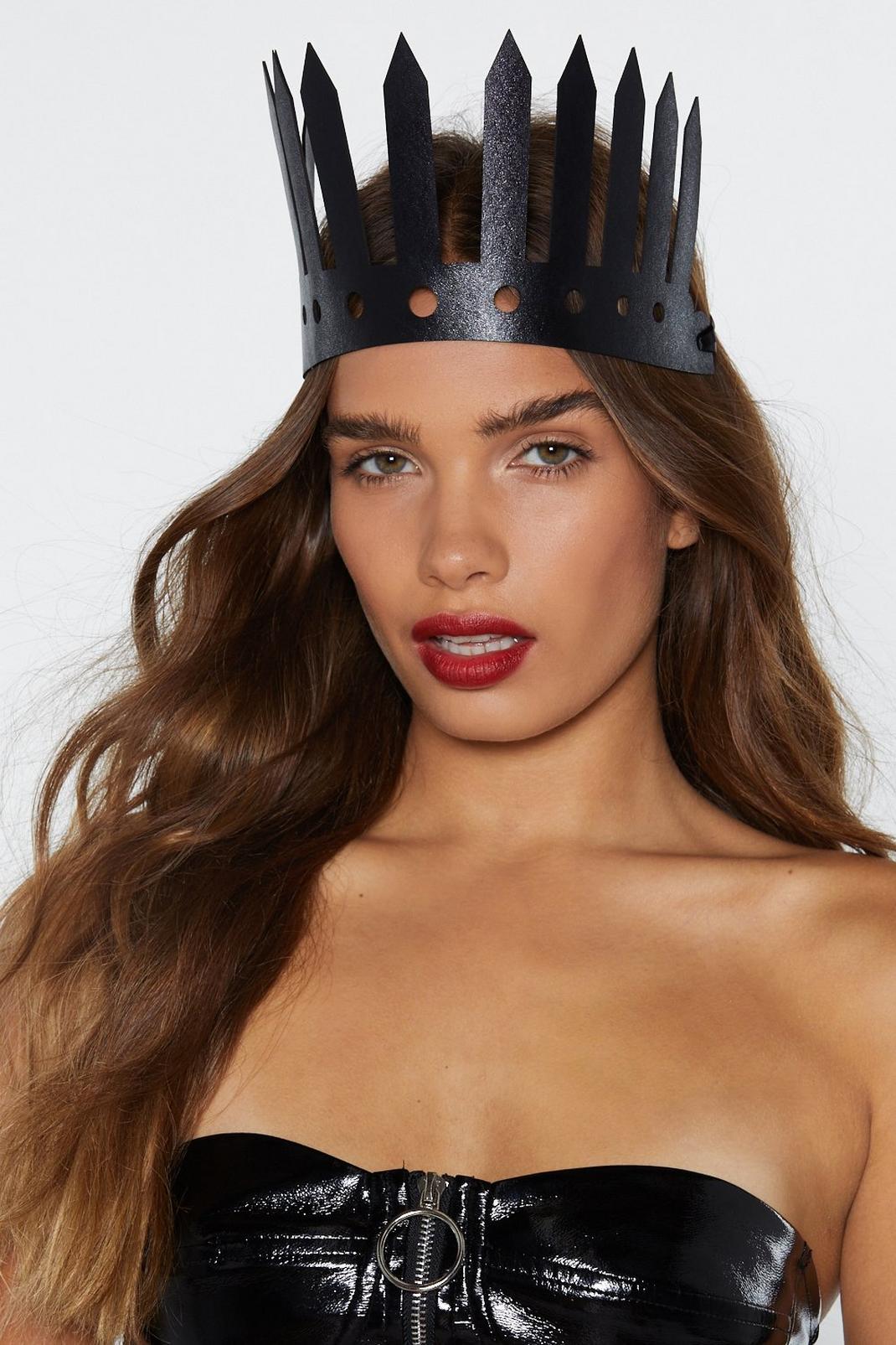 Hey Queen Faux Leather Crown image number 1