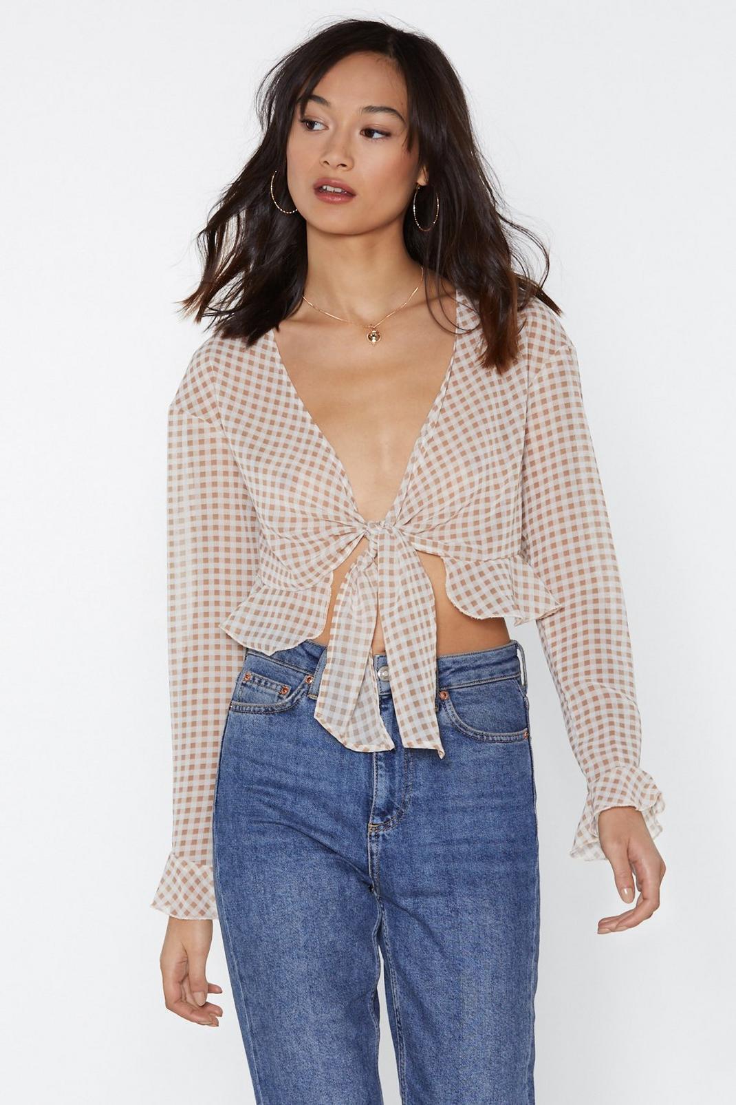 Call It Even Gingham Top image number 1