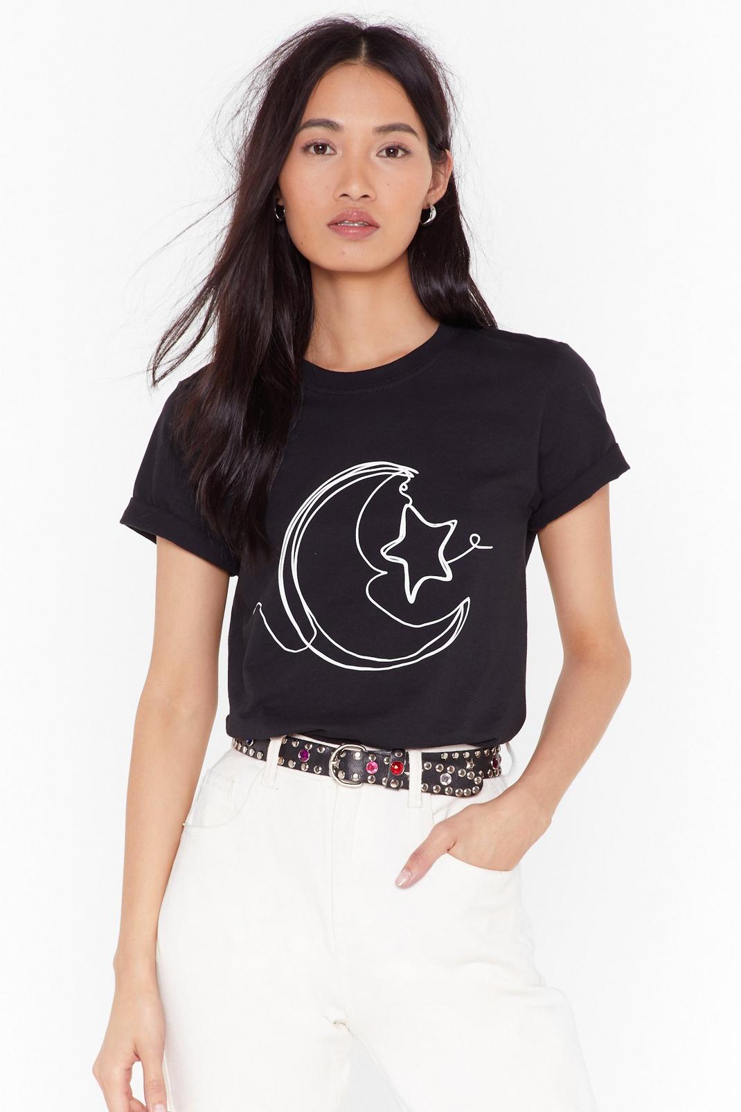 T-shirt à imprimé lune et étoile Dans Les Astres image number 1