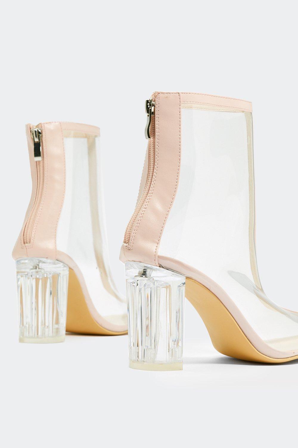 You re So Transparent Clear Bootie Nasty Gal