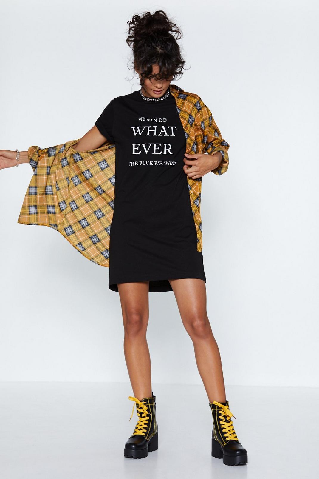 Whatever the Fuck We Want Tee Dress image number 1