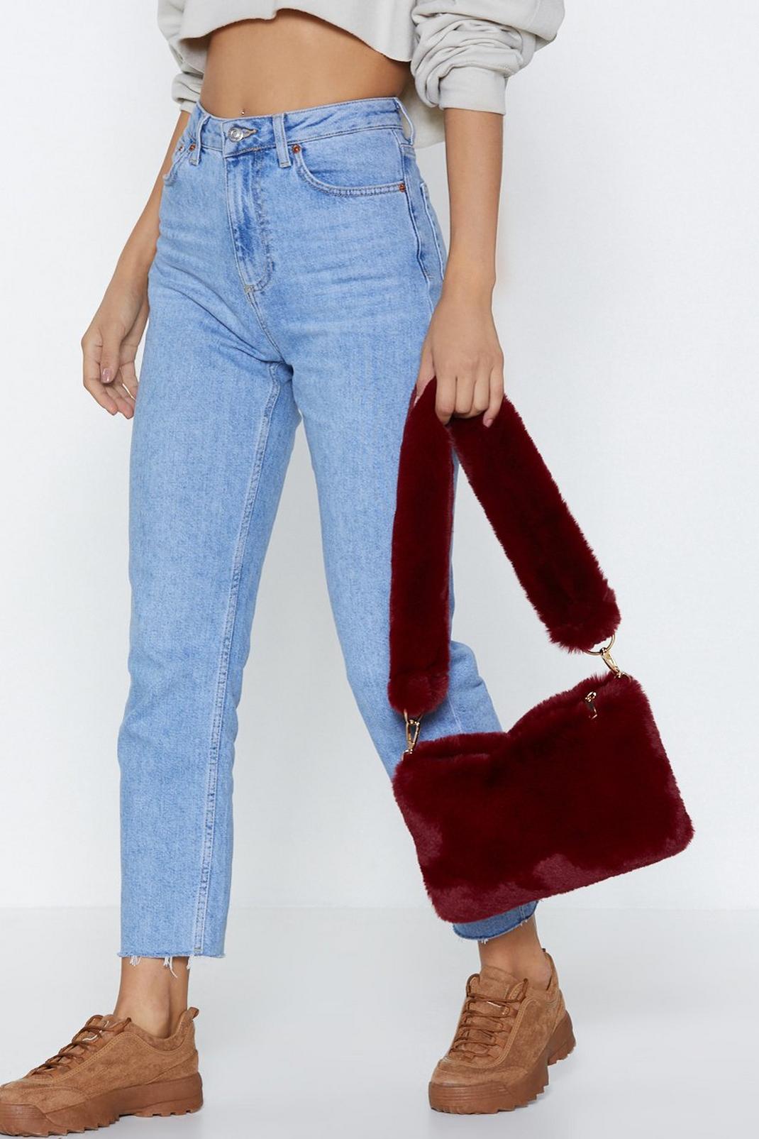 WANT Plush My Buttons Faux Fur Bag image number 1