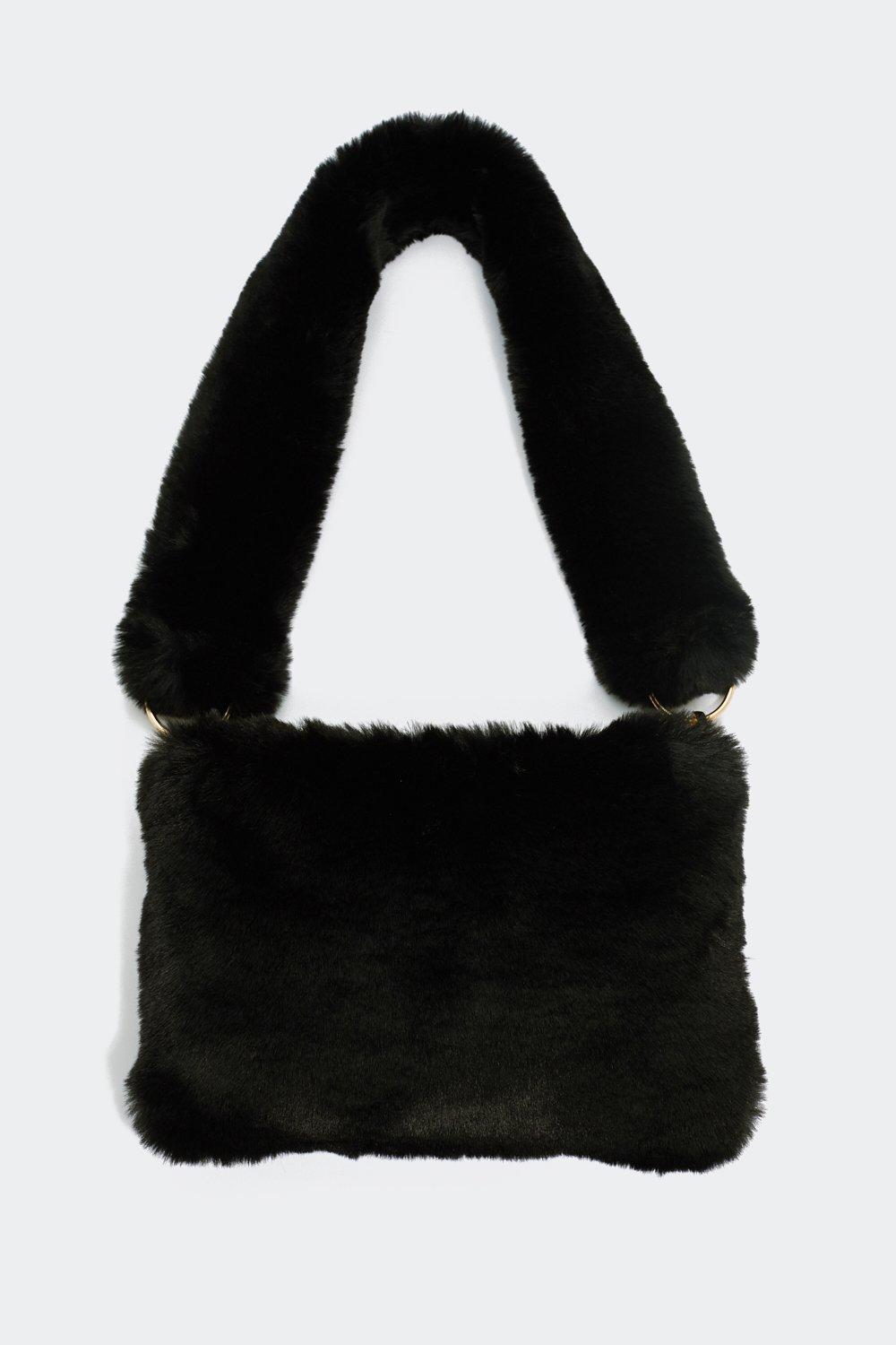 Faux fur shoulder bag shop