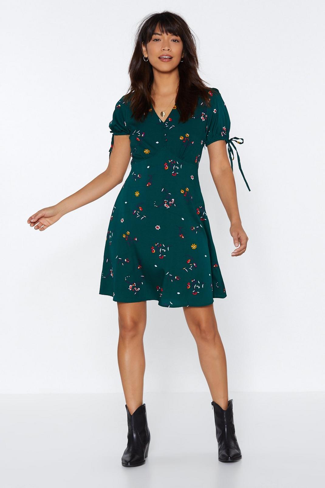 Grow It Alone Floral Dress image number 1
