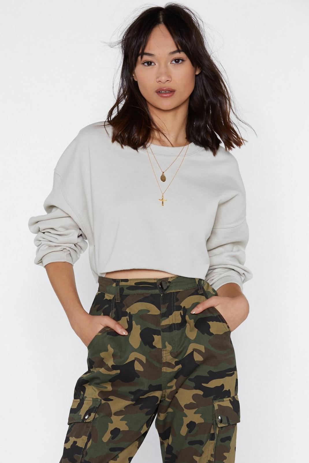 You Can Make It Cropped Relaxed Sweatshirt image number 1