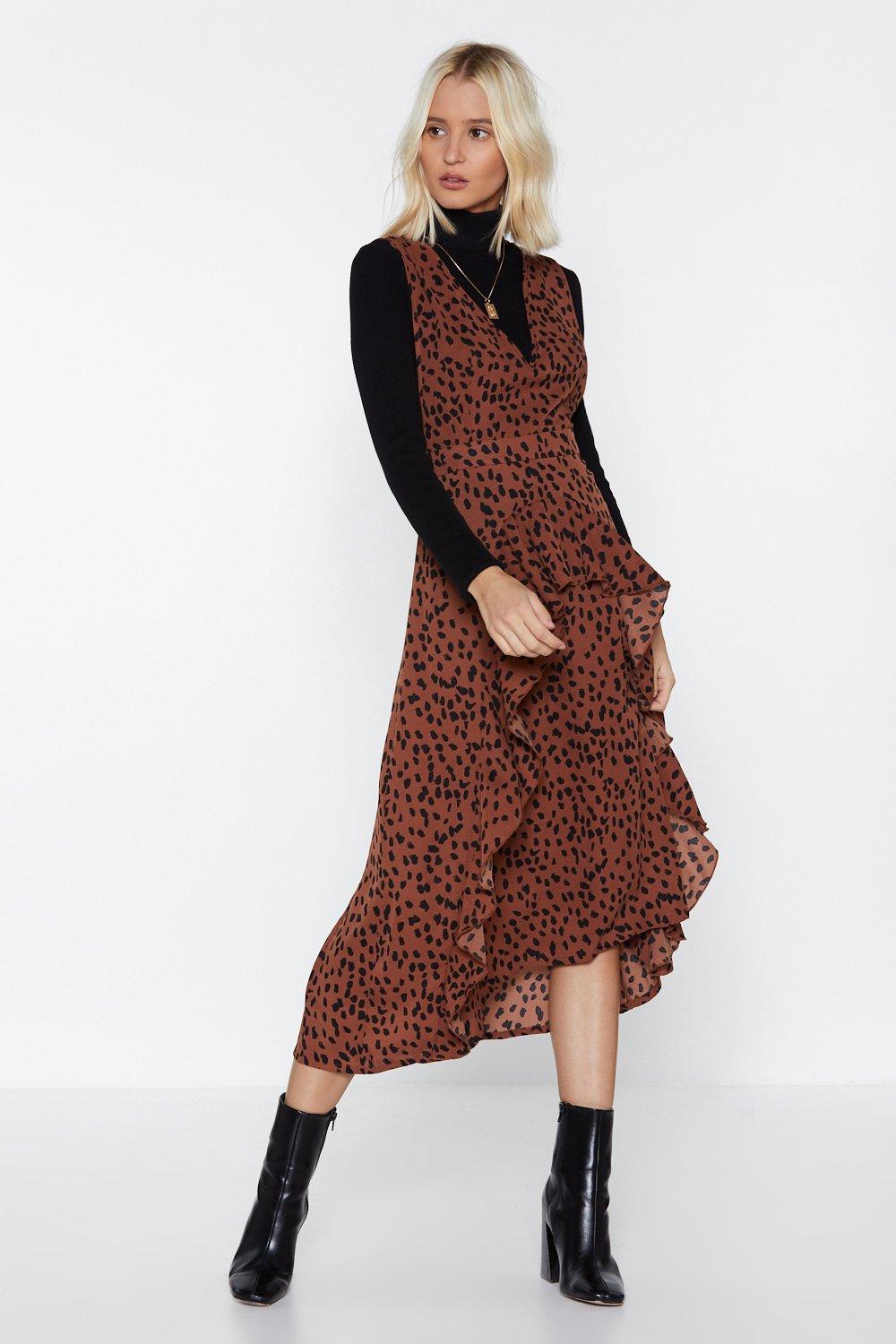 pinafore slip dress