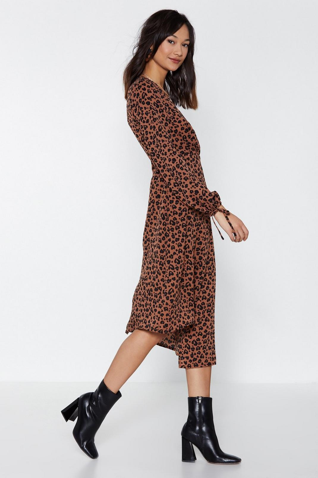 Copycat Leopard Wrap Dress | Nasty Gal