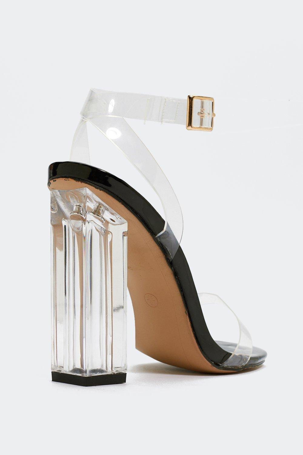 Nasty gal let's hot sale be clear heel