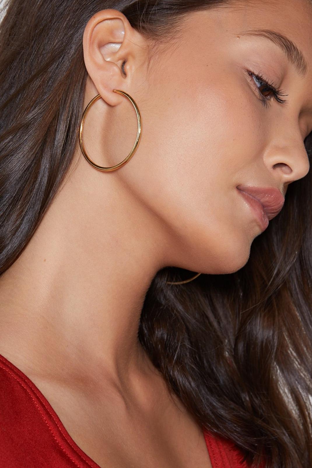 Gold So Into You Hoop Earrings image number 1